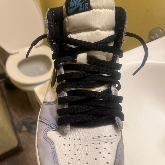 Nike High-Top Sneakers - White, Black, Light Blue
